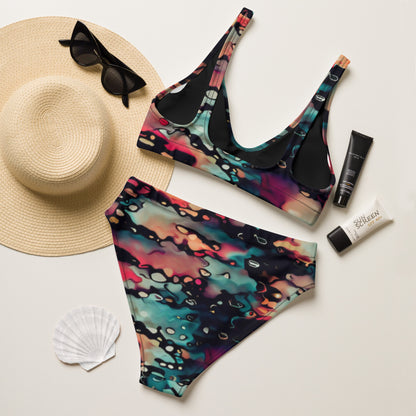 Bikini reciclado talle alto all over Soy La Puta Ama